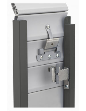 Blocco per tapparelle, saracinesche, antisollevamento, acciaio inox, 67x71mm, 2 pezzi - THIRARD