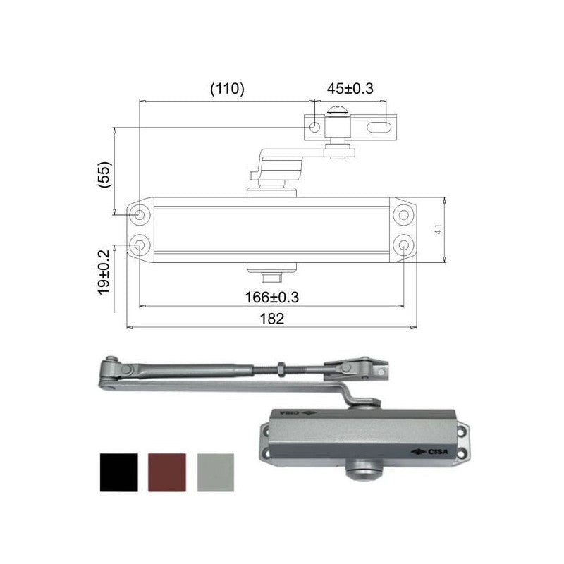 Chiudiporta Aerodinamico All 60460-03-0-97 Cisa