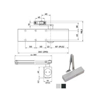 Chiudiporta Aerodinamico Argento Ts 83 Bca Dorma
