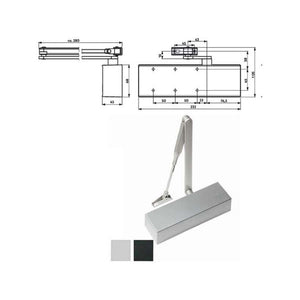 Chiudiporta Aerodinamico Nero Ts 71 Dorma