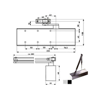 Chiudiporta Aerodinamico Nero Ts 72 Bca Dorma