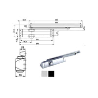 Chiudiporta Aerodinamico Nero Ts 90 Dorma