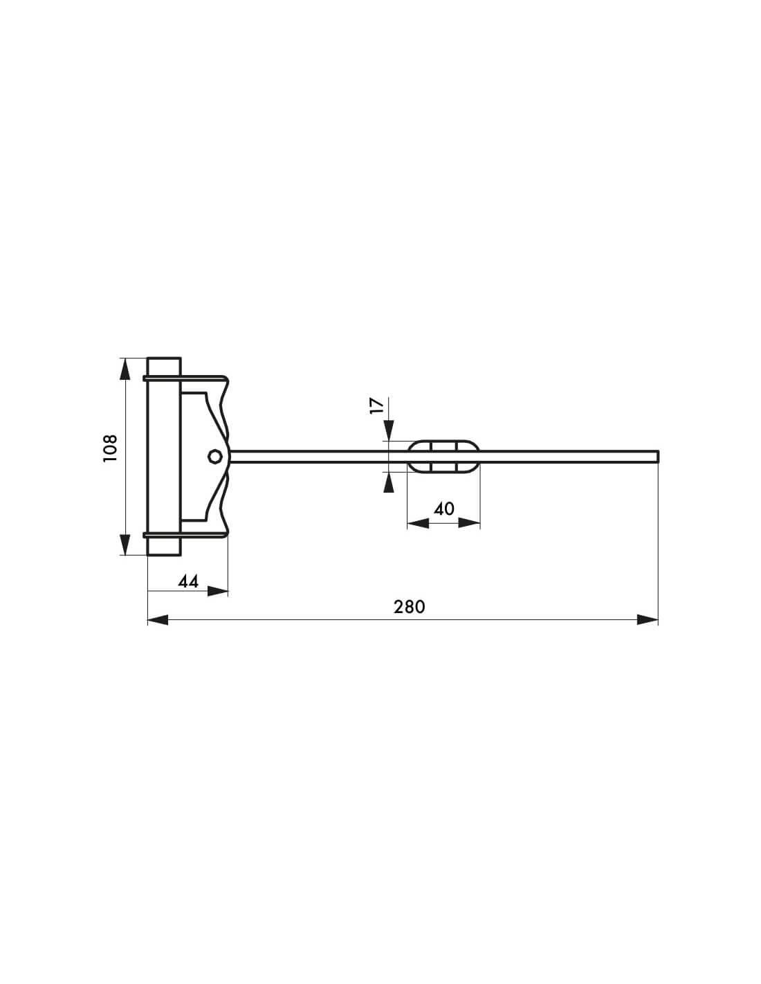 Chiudiporta spingiporta automatico a molla, acciaio, nero, porte e cancelli - THIRARD