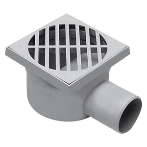 CHIUSINO SIFONATO cm 11 x 11 x h.7 - Ø scarico laterale 50 mm