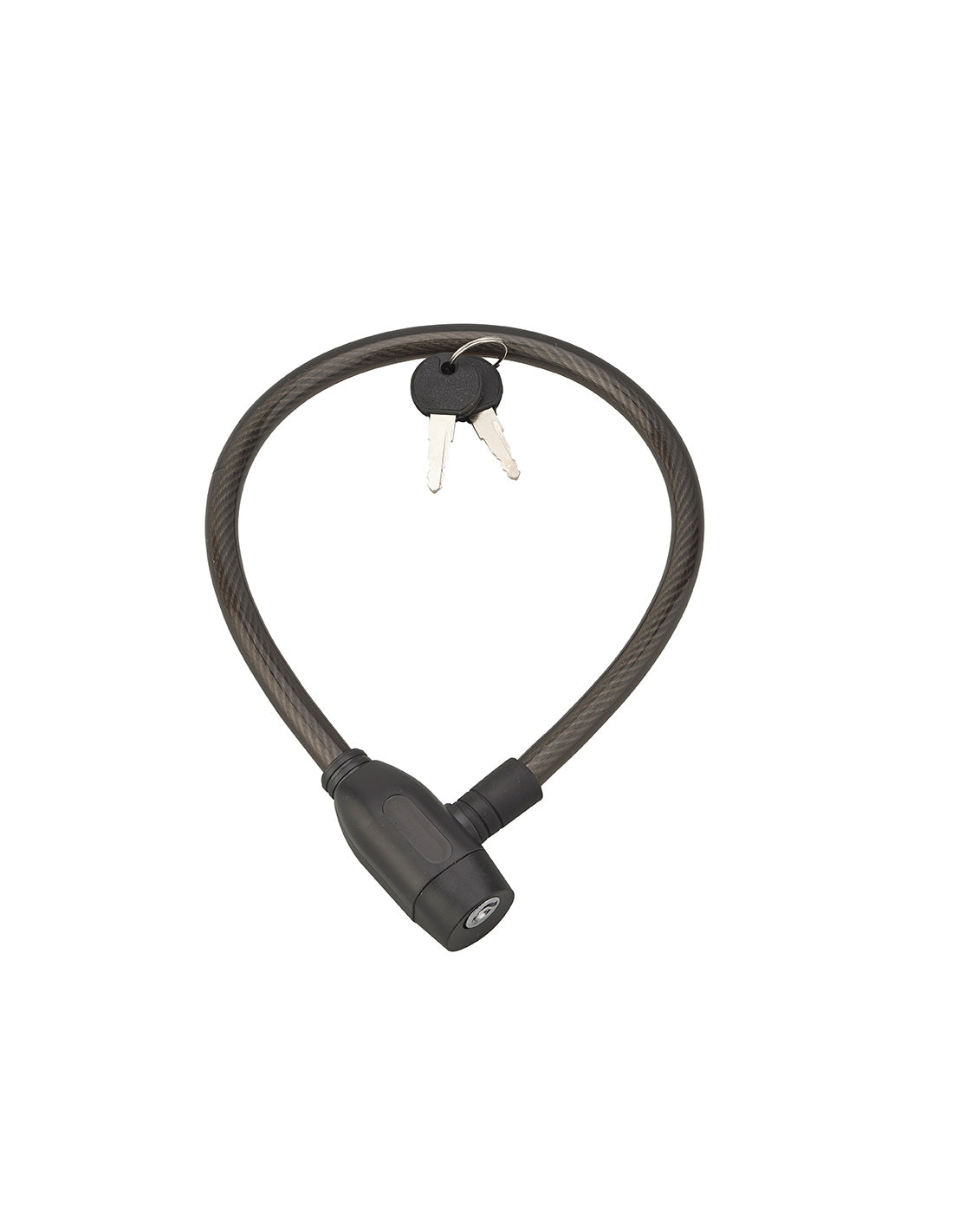 Cavo antifurto a chiave Twisty, cavo d'acciaio, bicicletta, 12mmx0.6m, 2 chiavi, nero - THIRARD