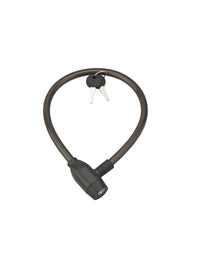 Cavo antifurto a chiave Twisty, cavo d'acciaio, bicicletta, 12mmx0.6m, 2 chiavi, nero - THIRARD