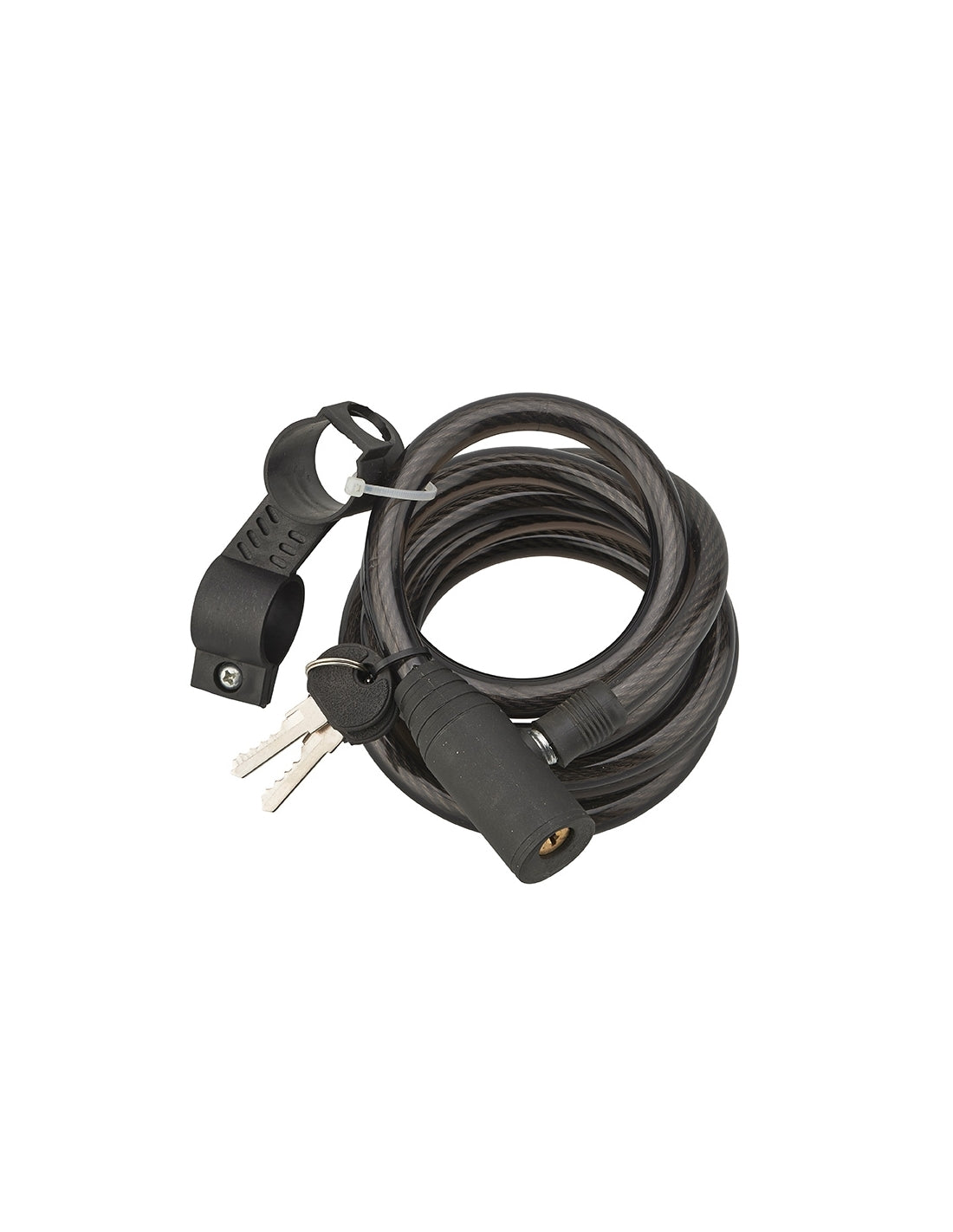 Antifurto a chiave Twisty, cavo d'acciaio, bicicletta, 12mmx1,8m, 2 chiavi, nero - THIRARD