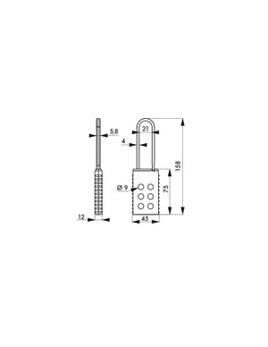 Chiusura in nylon per 6 lucchetti - THIRARD