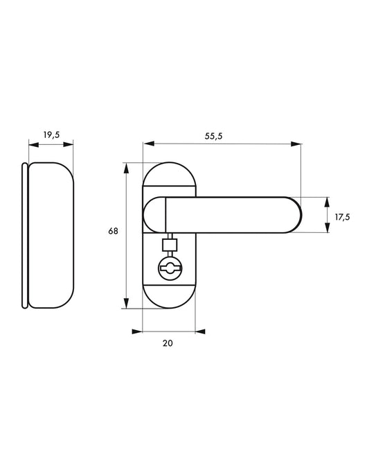 Fermafinestra, chiusura per finestre con chiave, per infissi, laccato bianco - THIRARD