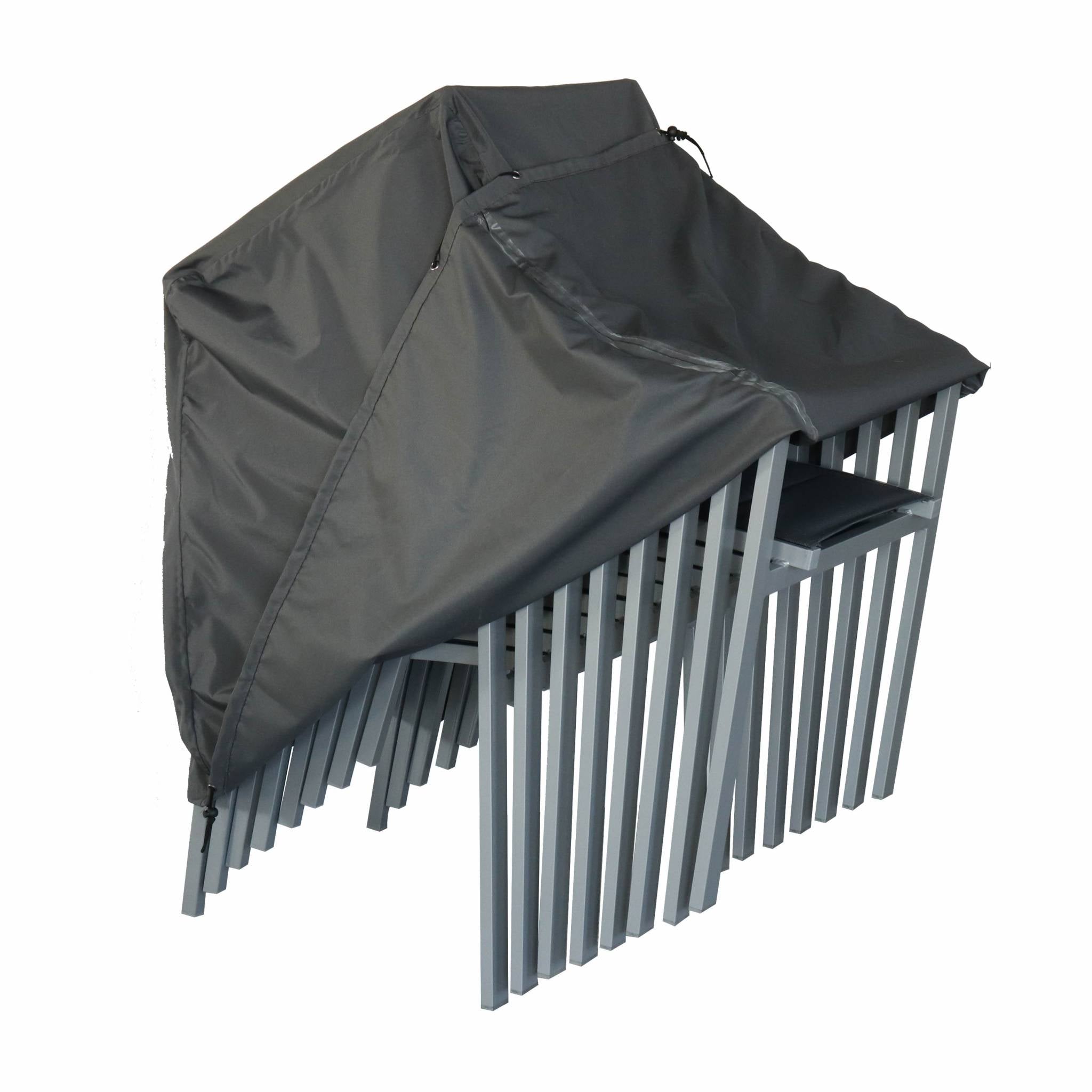 Fodera per set di 8 sedie, grigio scuro