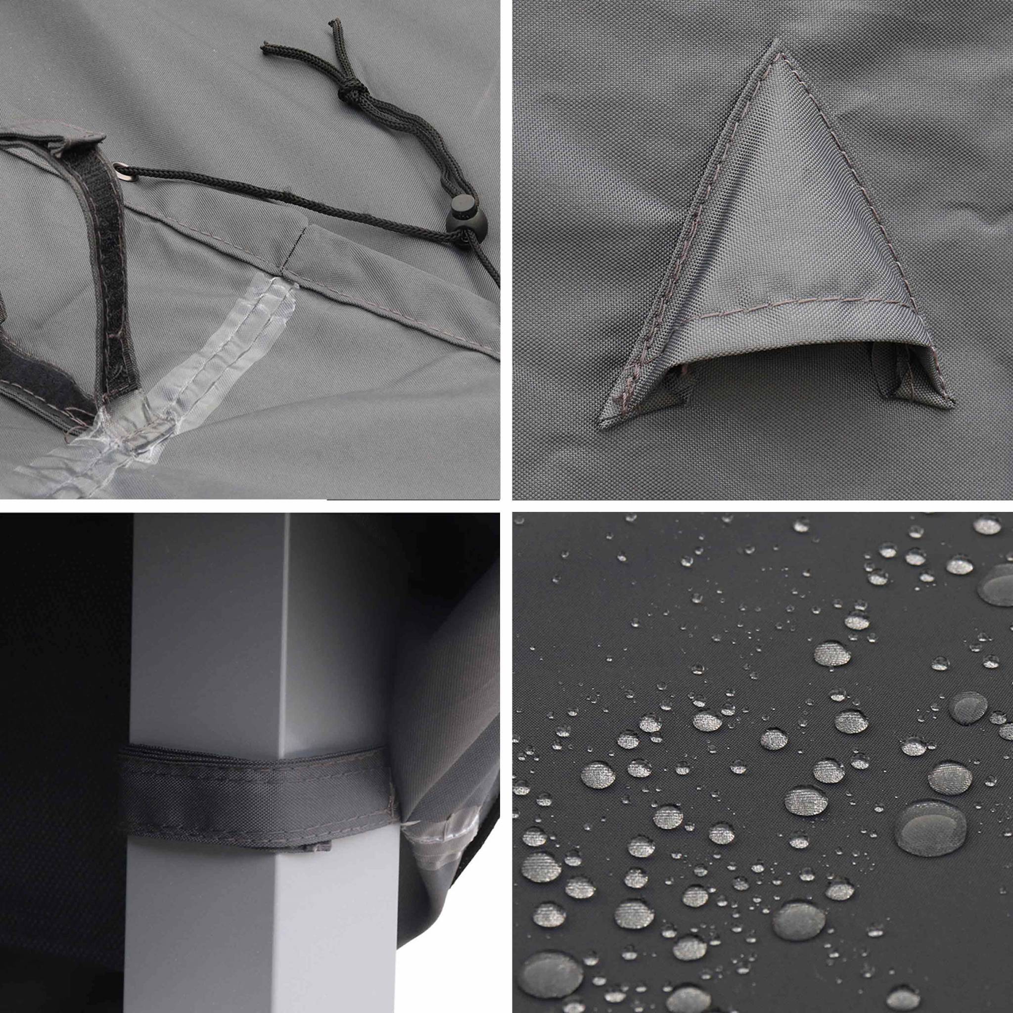 Fodera per set di 8 sedie, grigio scuro