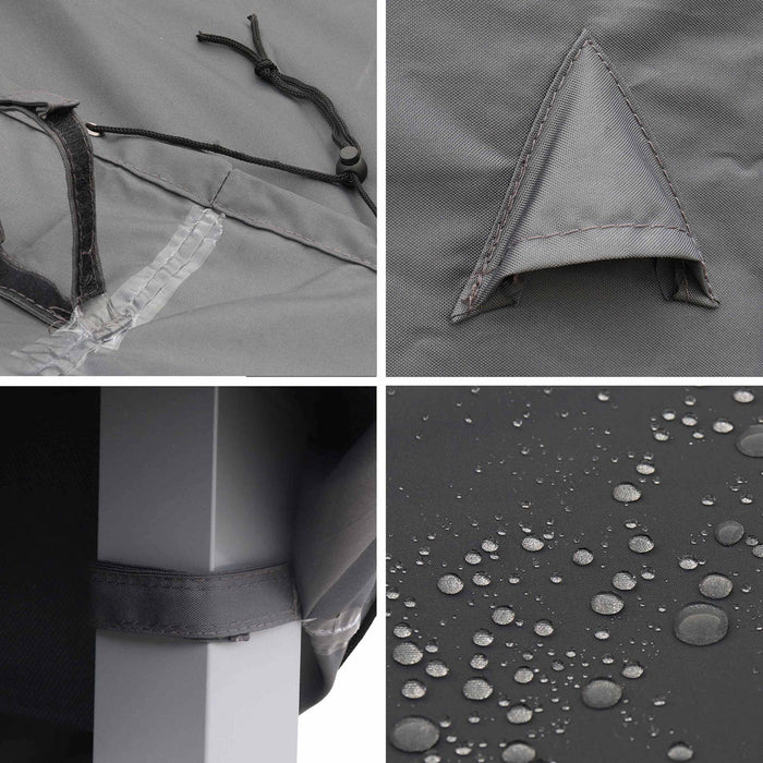 Fodera per set di 8 sedie, grigio scuro