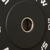 Set 2 Dischi Pesi da 10kg in Gomma con Foro da 2"/5 cm per Manubri e Bilancieri, Nero