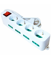 Ciabatta Multipresa Elettrica 12 Posti 4 Schuko Presa Interruttore Sicurezza         