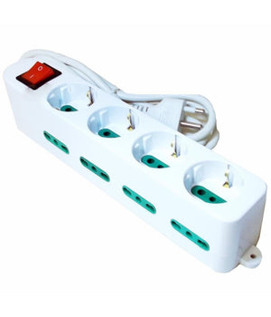 Ciabatta Multipresa Elettrica 12 Posti 4 Schuko Presa Interruttore Sicurezza         