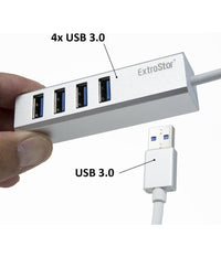 Ciabatta Usb Multipresa Hub Con 4 Porte Usb 3.0 + Micro Usb Per Pc E Laptop         