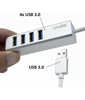 Ciabatta Usb Multipresa Hub Con 4 Porte Usb 3.0 + Micro Usb Per Pc E Laptop         
