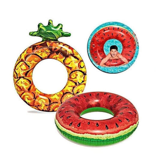 Trade Shop - Ciambella Galleggiante Salvagente Gonfiabile Mare Piscina Forma Anguria Ananas 019960 -