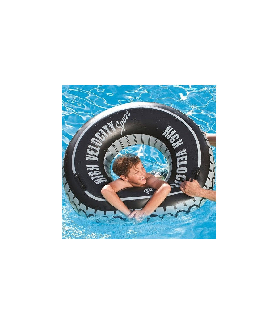 Trade Shop - Ciambella Gonfiabile Con Maniglie Forma Di Ruota Grande 119 Cm Gonfiabili -