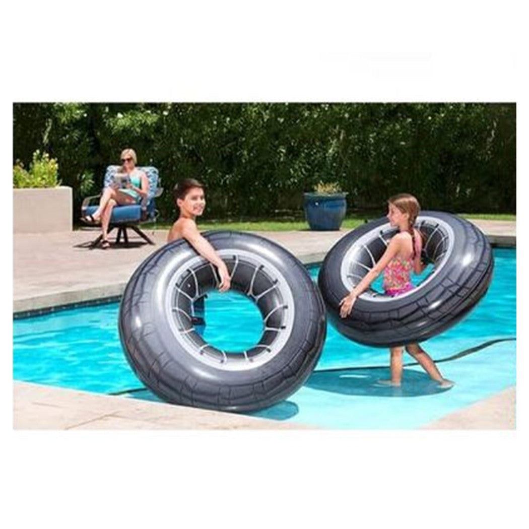 Trade Shop - Ciambella Gonfiabile Con Maniglie Forma Di Ruota Grande 119 Cm Gonfiabili -