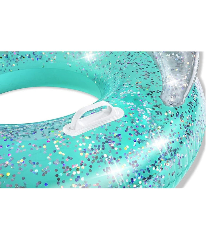 Ciambella Gonfiabile Dream Glitter 117 X 117 Cm Salvagente Con 2 Maniglie 43509         