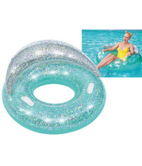 Ciambella Gonfiabile Dream Glitter 117 X 117 Cm Salvagente Con 2 Maniglie 43509         