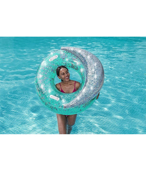 Ciambella Gonfiabile Dream Glitter 117 X 117 Cm Salvagente Con 2 Maniglie 43509         