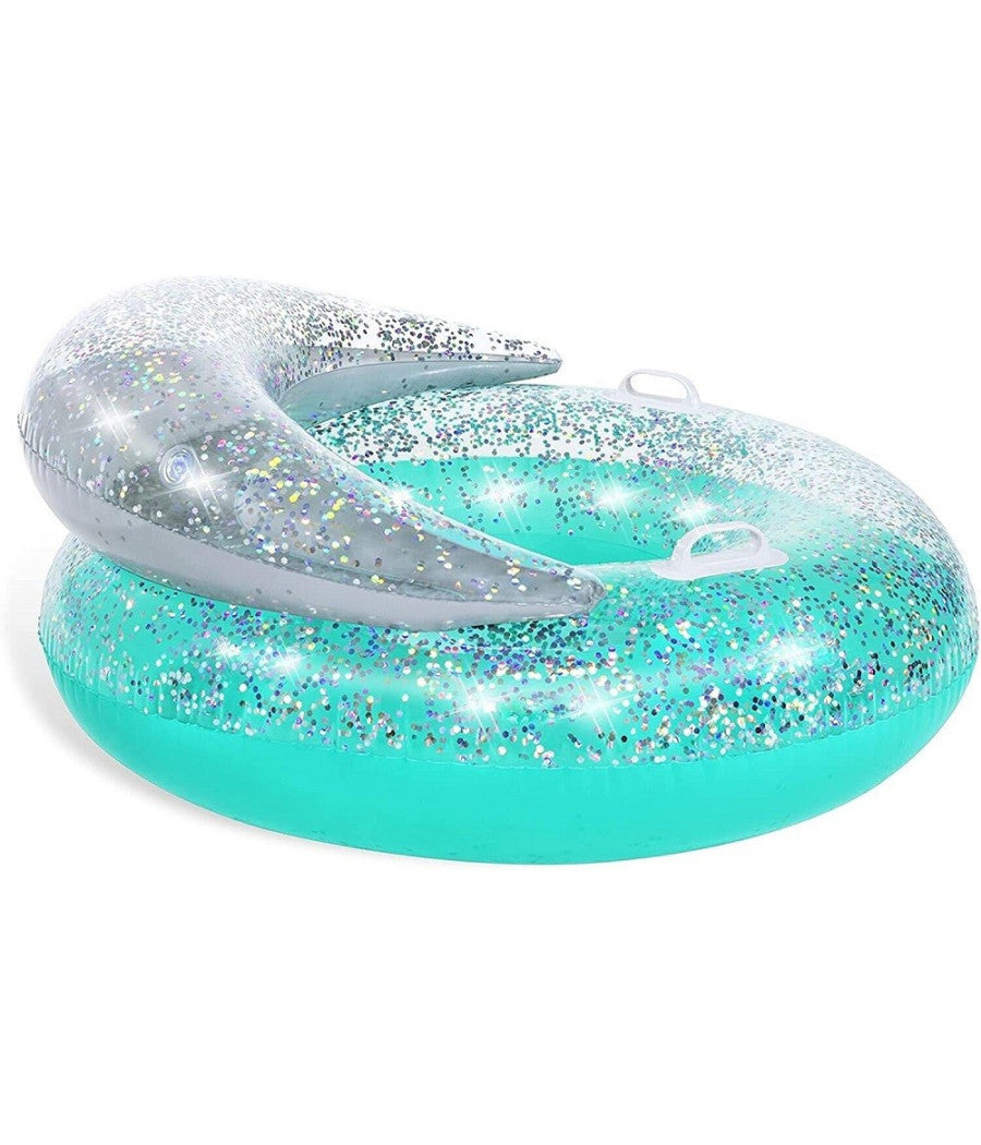 Ciambella Gonfiabile Dream Glitter 117 X 117 Cm Salvagente Con 2 Maniglie 43509         