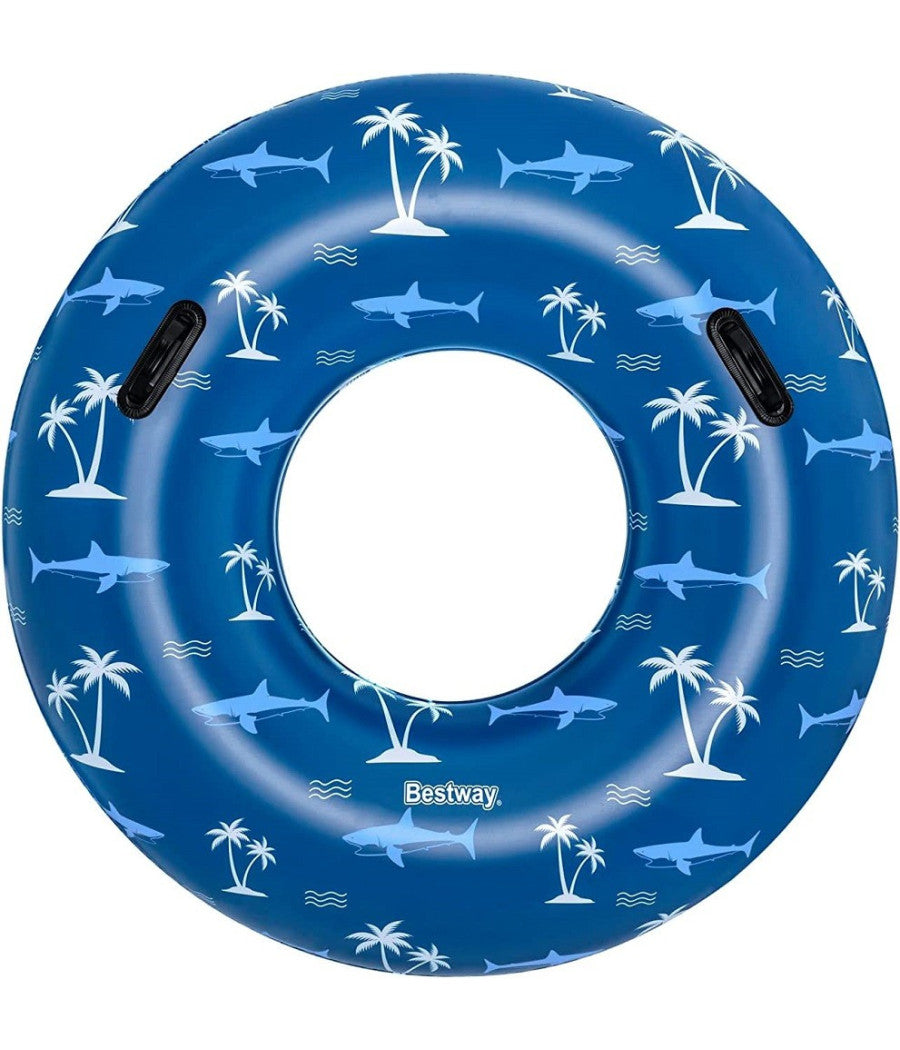 Trade Shop - Ciambella Gonfiabile Fashion Nautical Salvagente 119cm Con Maniglie Estate 36353 -