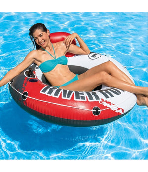 Ciambella Poltrona Gonfiabile 135 Cm Schienale Con Rete E Portabibite Rosso         