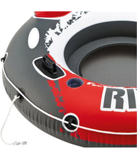 Ciambella Poltrona Gonfiabile 135 Cm Schienale Con Rete E Portabibite Rosso         