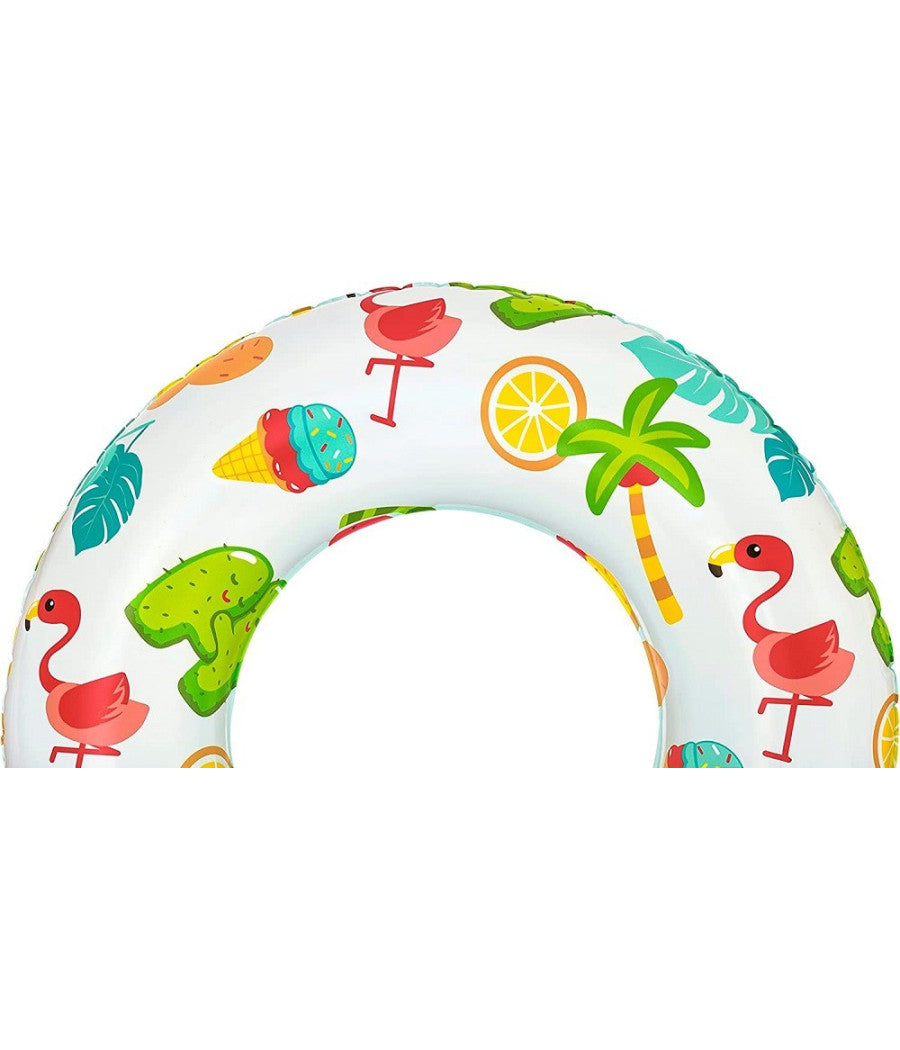 Trade Shop - Ciambella Salvagente Gonfiabile A Fantasia 61 Cm Per Bambini Modelli Ass. 36014 -