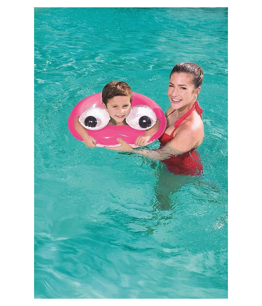 Ciambella Salvagente Gonfiabile Bambini 3-6anni Occhi Mobili 61cm 3 Colori 36114         
