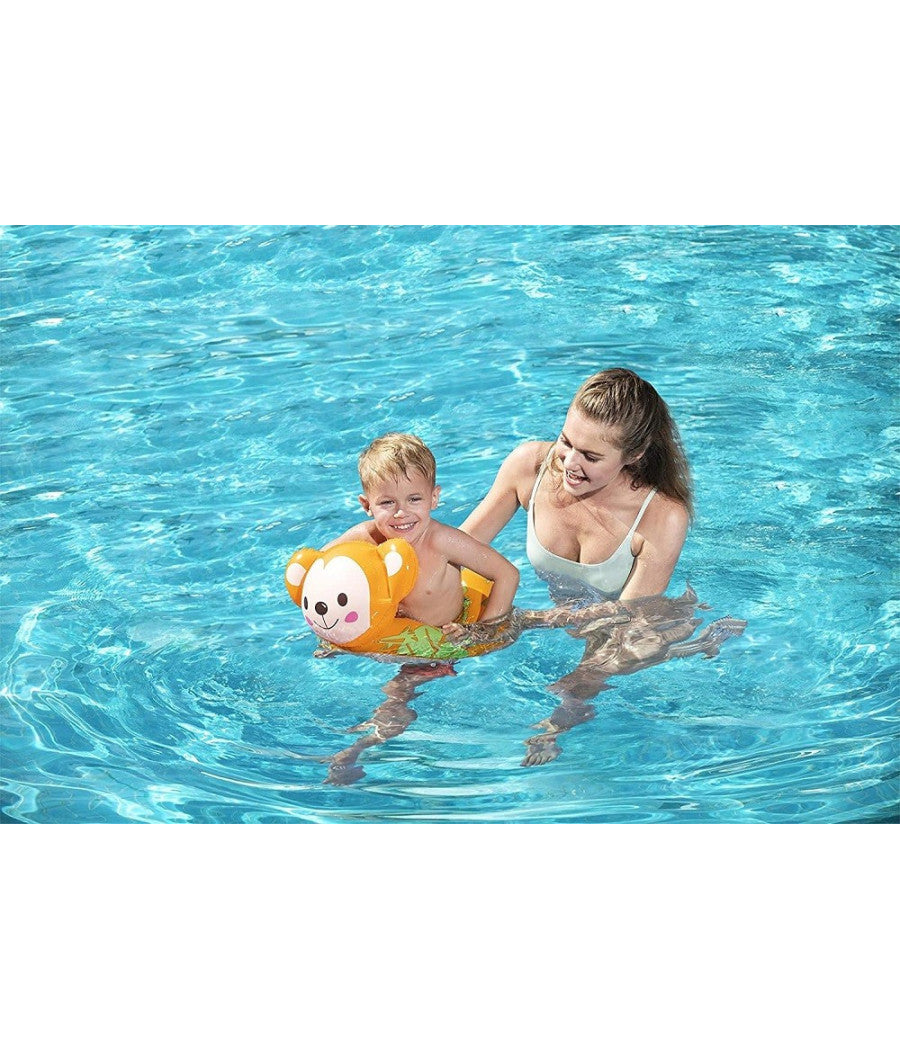 Ciambella Salvagente Gonfiabile Bambini Con Testa Animali Safari Assortiti 36112         