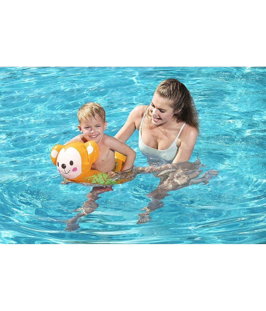 Ciambella Salvagente Gonfiabile Bambini Con Testa Animali Safari Assortiti 36112         