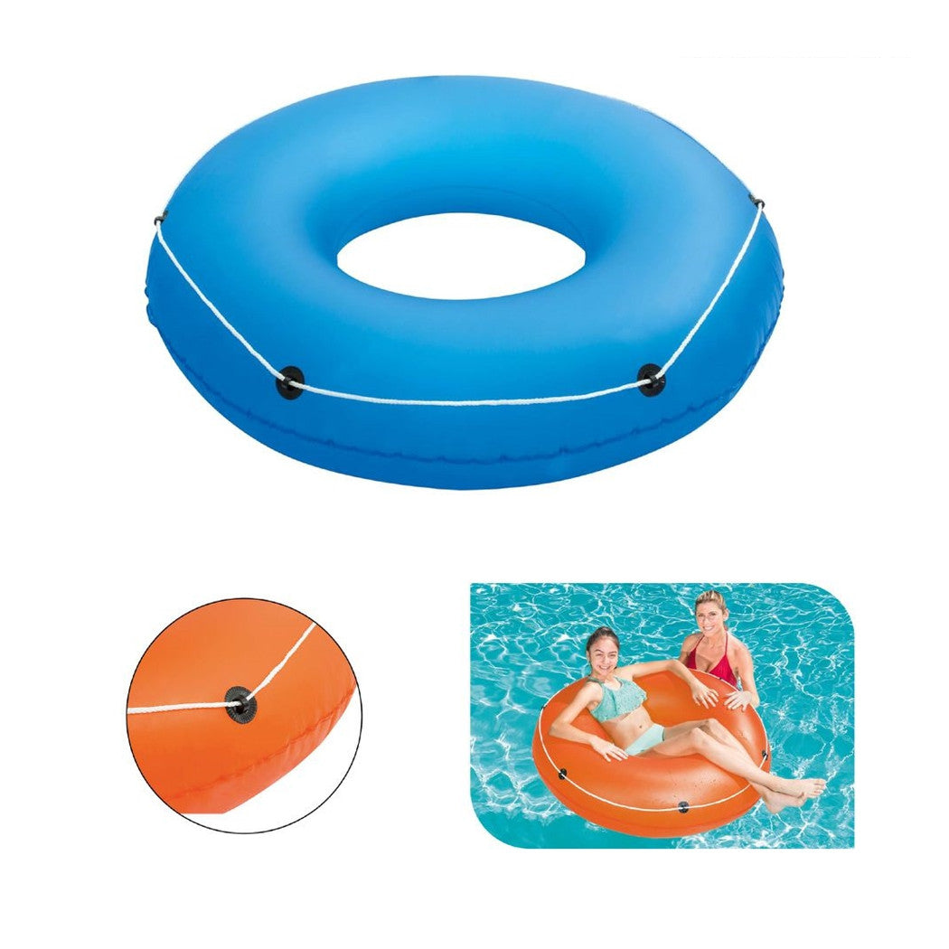 Trade Shop - Ciambella Salvagente Gonfiabile Galleggiante Con Corda Summer Blast Da 119 Cm 36120 -