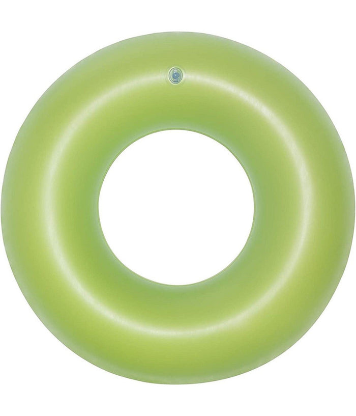 Trade Shop - Ciambella Salvagente Gonfiabile Per Bambini Trasparente Neon Nuoto 76 Cm 36024 -