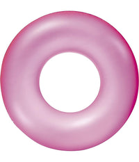 Trade Shop - Ciambella Salvagente Gonfiabile Per Bambini Trasparente Neon Nuoto 76 Cm 36024 -