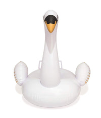 Trade Shop - Cigno Fashion Luxury Cavalcabile Gigante 122 X 122 Cm Bianco E Oro Isola -