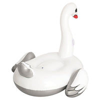 Trade Shop - Cigno Gonfiabile Cavalcabile Gigante 196x174cm Materassino Con Maniglie Piscina 016104 -