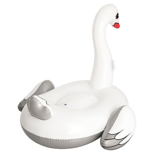 Trade Shop - Cigno Gonfiabile Cavalcabile Gigante 196x174cm Materassino Con Maniglie Piscina 016104 -