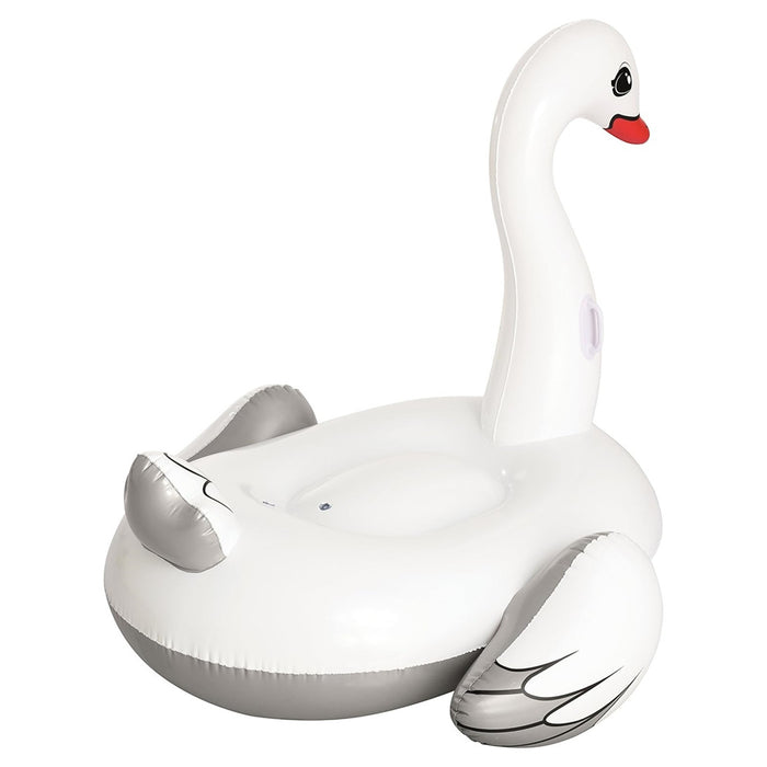 Trade Shop - Cigno Gonfiabile Cavalcabile Gigante 196x174cm Materassino Con Maniglie Piscina 016104 -