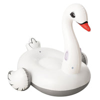 Trade Shop - Cigno Gonfiabile Cavalcabile Gigante 196x174cm Materassino Con Maniglie Piscina 016104 -