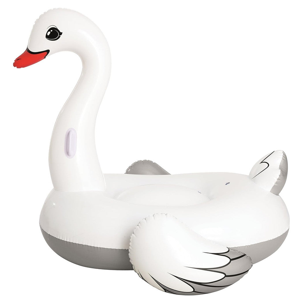 Trade Shop - Cigno Gonfiabile Cavalcabile Gigante 196x174cm Materassino Con Maniglie Piscina 016104 -