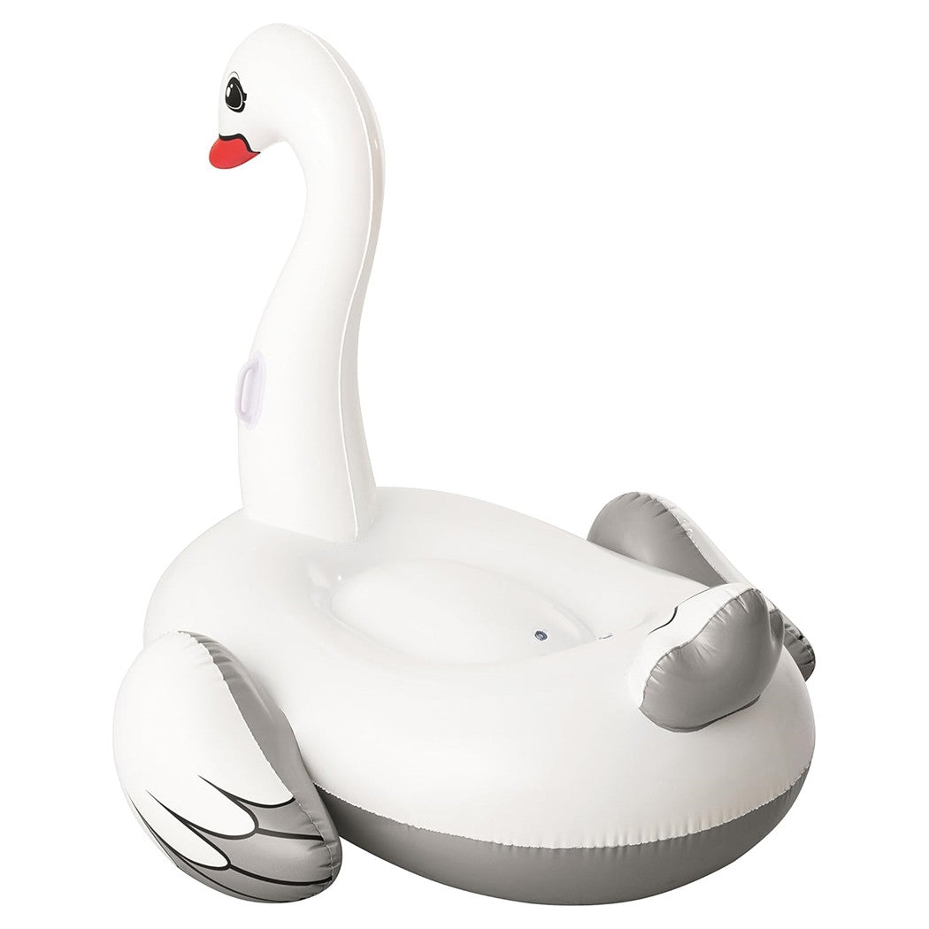 Trade Shop - Cigno Gonfiabile Cavalcabile Gigante 196x174cm Materassino Con Maniglie Piscina 016104 -