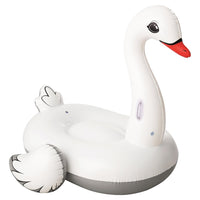 Trade Shop - Cigno Gonfiabile Cavalcabile Gigante 196x174cm Materassino Con Maniglie Piscina 016104 -