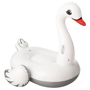 Trade Shop - Cigno Gonfiabile Cavalcabile Gigante 196x174cm Materassino Con Maniglie Piscina 016104 -