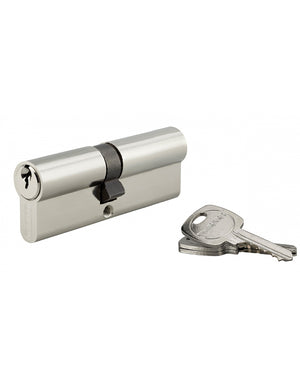 Cilindro europeo a doppia entrata STD 40x45mm, antisfilamento, nichel, 3 chiavi - THIRARD