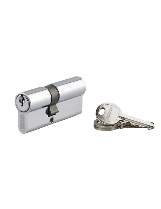 Cilindro europeo a doppia entrata Ecopro, 30x40mm, alluminio, anti estrazione, 3 chiavi, finitura cromata - THIRARD