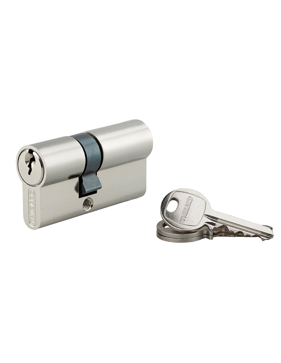 Cilindro europeo a doppia entrata SA  25x35mm, antisfilamento, nichel, 3 chiavi - THIRARD